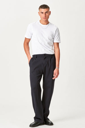 Suit Pants Loose - Marinblå