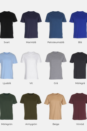 Ekologisk Basic T-shirt - Paketerbjudande 6 st. (email)
