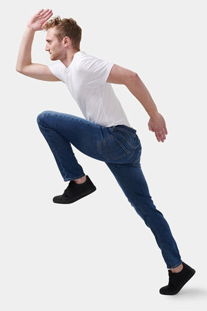 Glenn Stretchjeans - Blå denim (Slim fit)