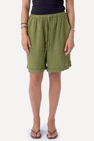 Linneshorts - Olive