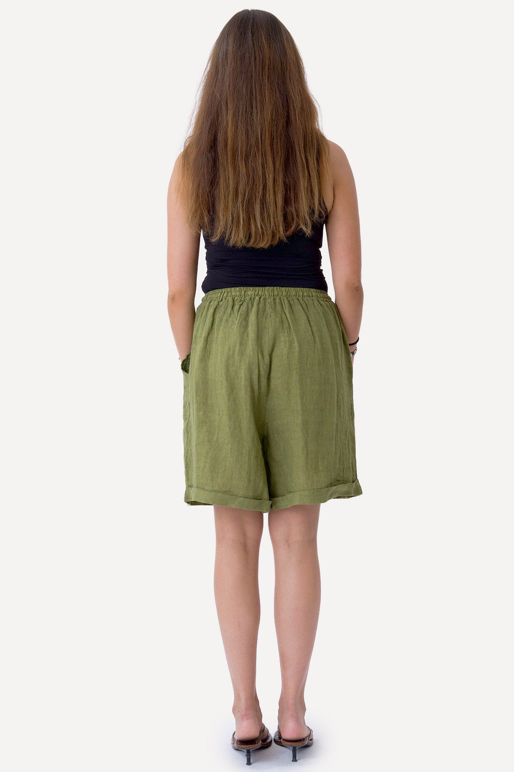 Linneshorts - Olive