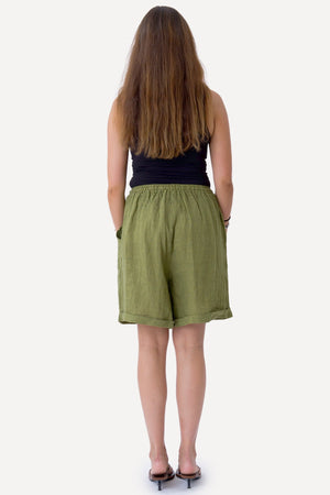 Linneshorts - Olive