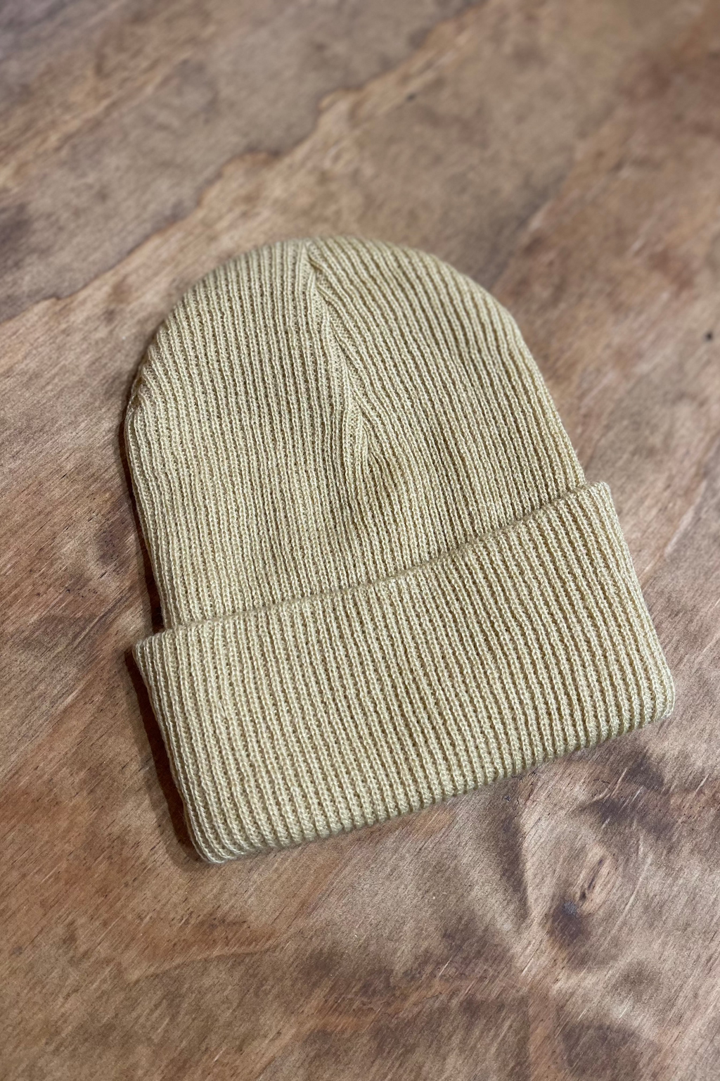 Stickad mössa - Beige