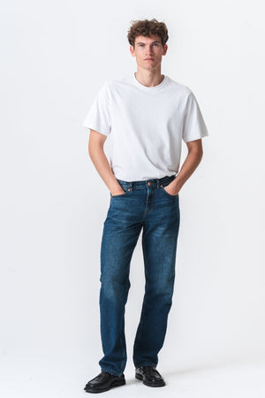 Relaxed Fit Jeans - Mörkblå Denim