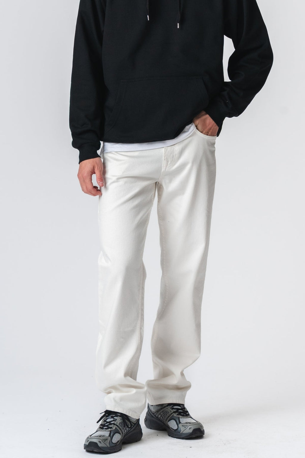 Relaxed Fit Jeans - Vit Denim