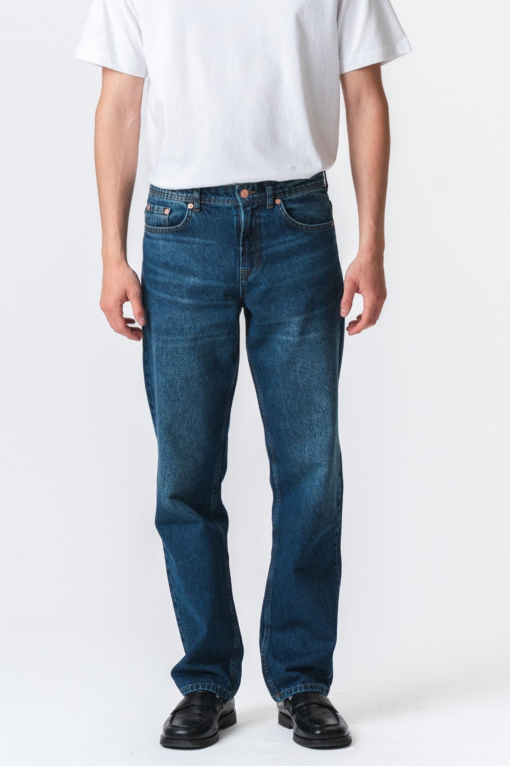Relaxed Fit Jeans - Mörkblå Denim