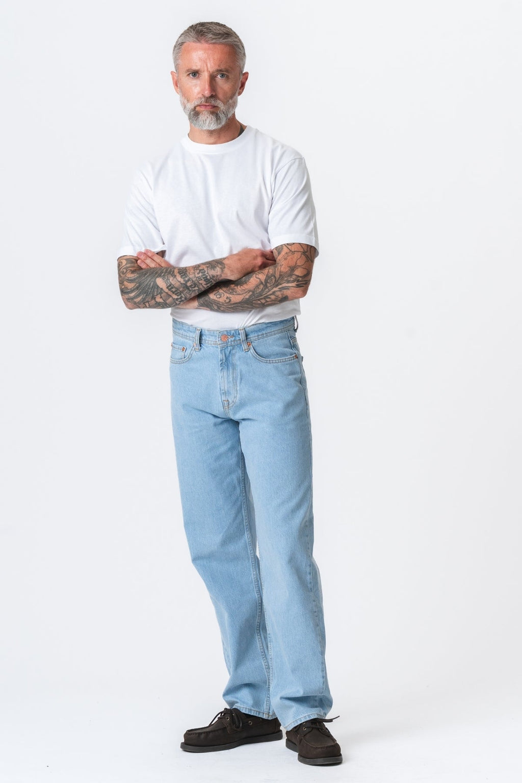 Noah Loose Fit Jeans - Ljusblå Denim