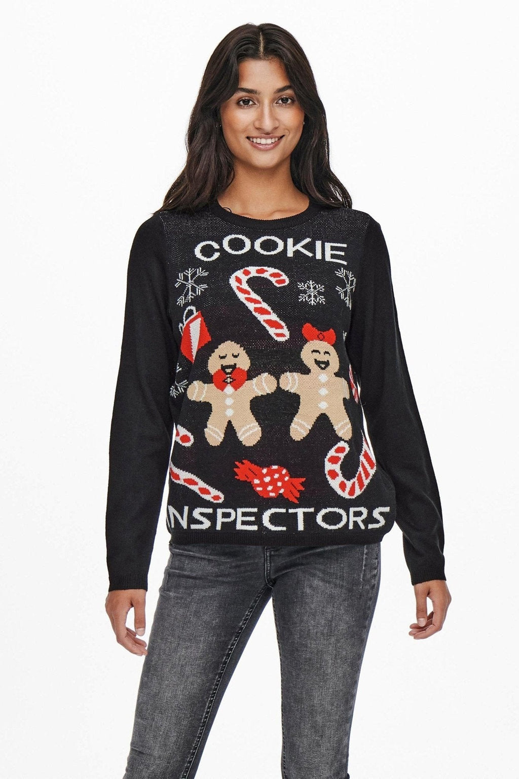 Joy Stickad Jultröja - Svart