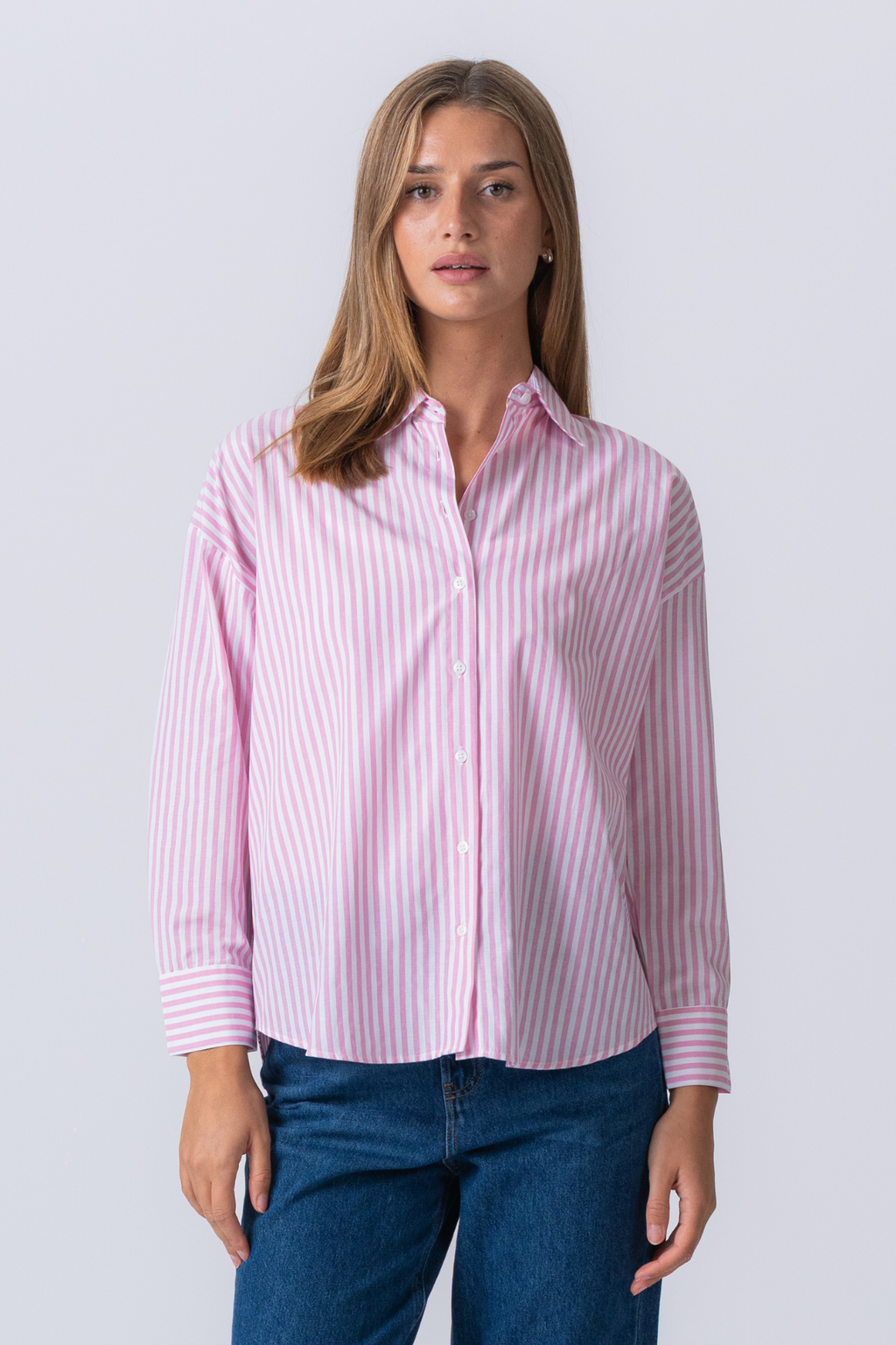 Layla Randig Tröja - Rosa