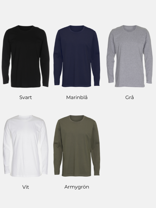 Basic Långärmad T-Shirt - Paketerbjudande (6 st)