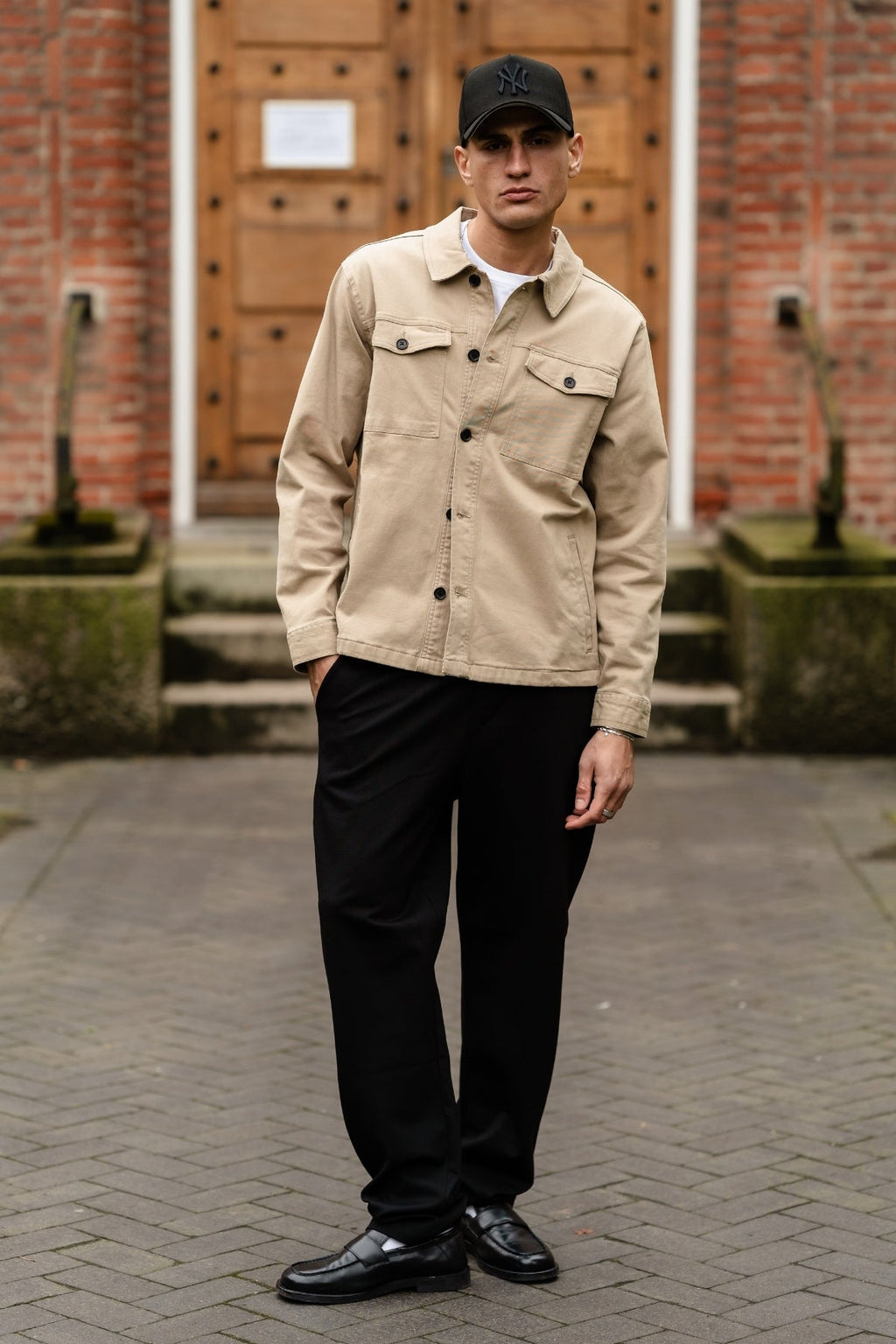 Twill Overshirt - Mörk Sand