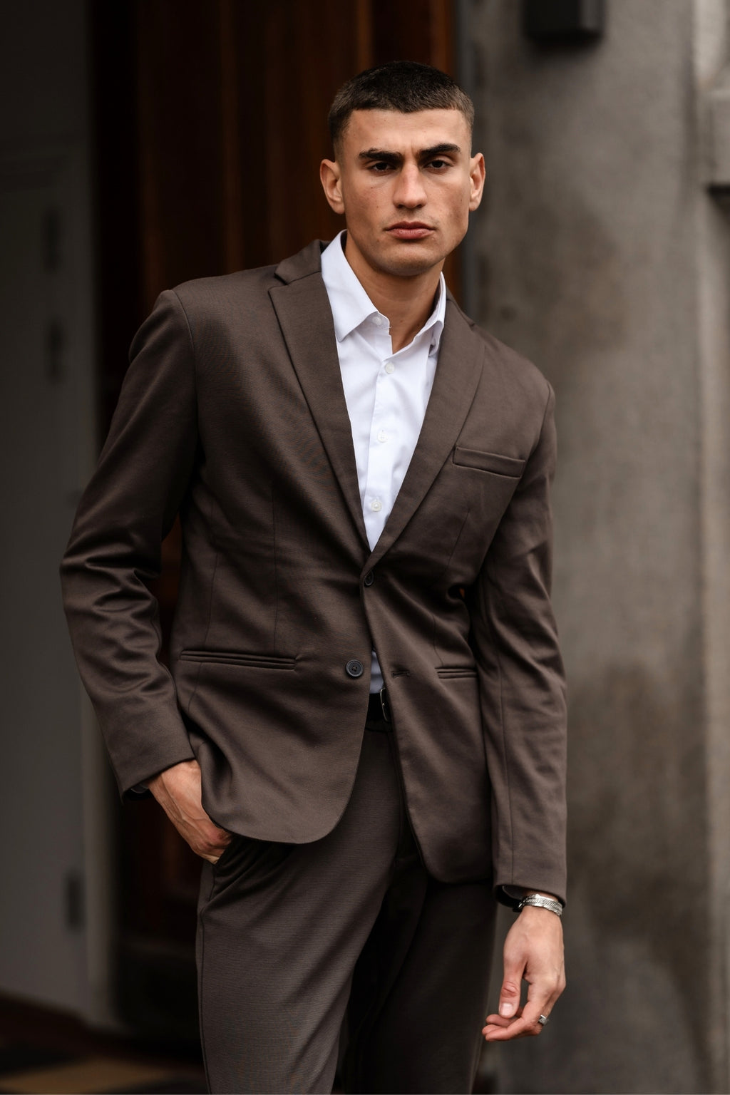 Originalet Performance Kostym Regular fit - Mörkbrun