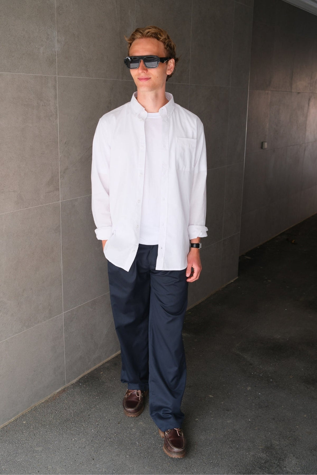 Performance suit pants Wide Fit - Navy