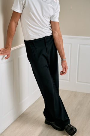 Suit Pants Loose - Svarta