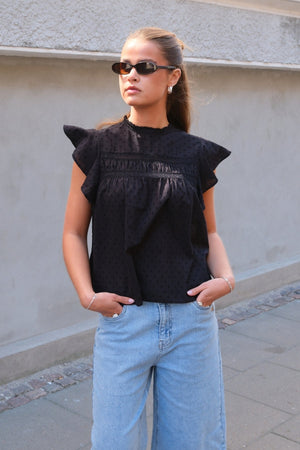 Trine Spets Topp - Svart