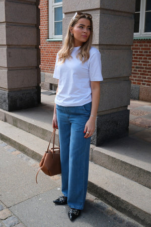 Frame Lisa Wide Pants - Ljusblå Denim