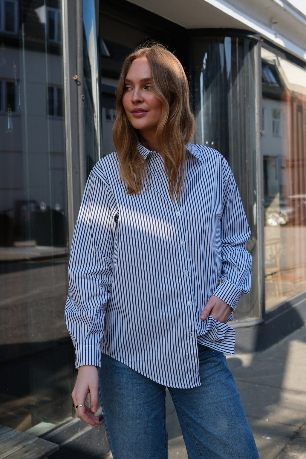 Tutta LO L/S Skjorta - Svart/Vit