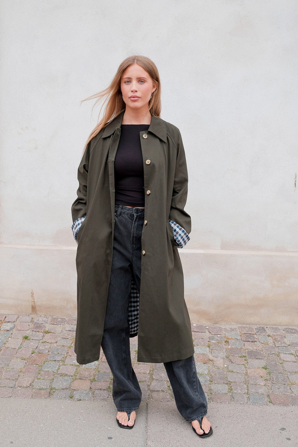 Livia Trenchcoat - Olivgrön