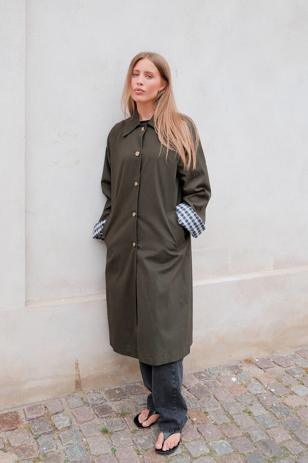 Livia Trenchcoat - Olivgrön