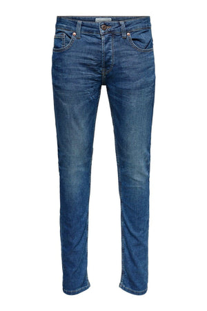 Loom Stretchjeans - Blå denim