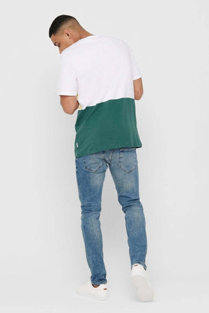 Loom Stretchjeans - Blå denim