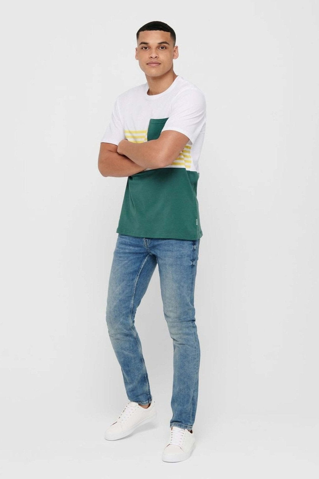 Loom Stretchjeans - Blå denim