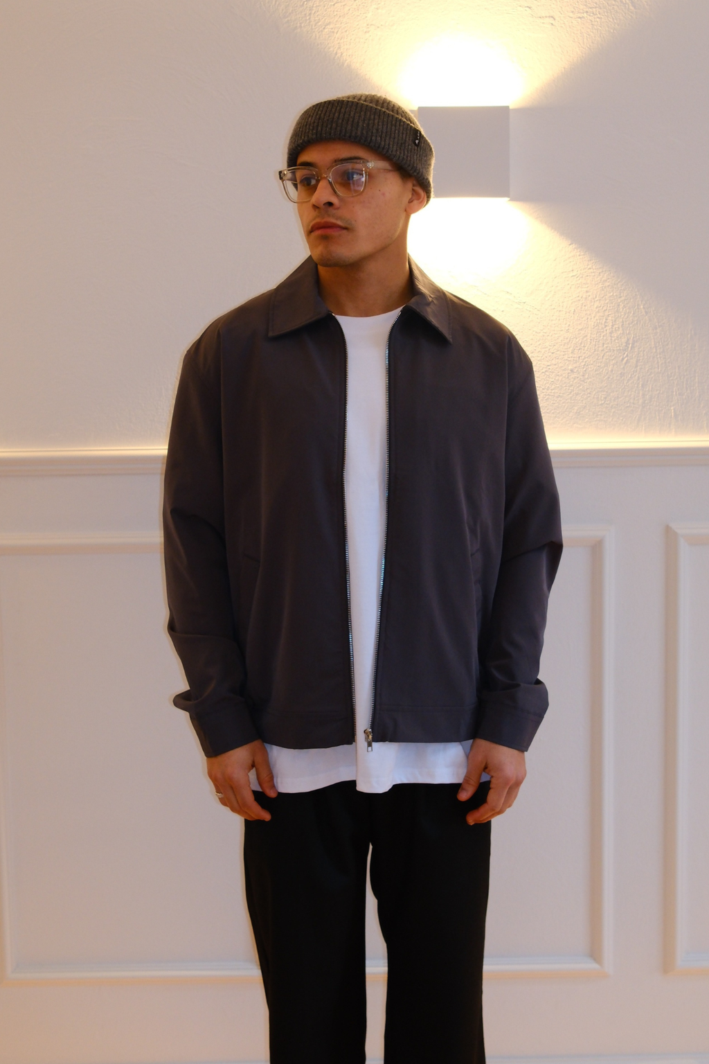 Milan Zipper Jacket - Indigoblå