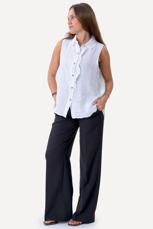 Mio Linne Topp - Vit