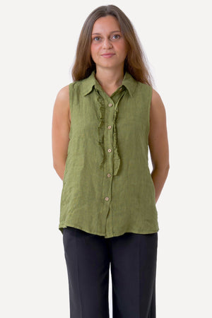 Mio Linne Topp - Olive
