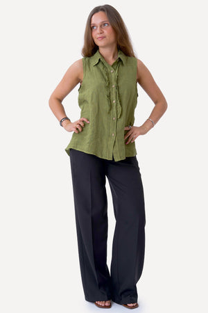 Mio Linne Topp - Olive