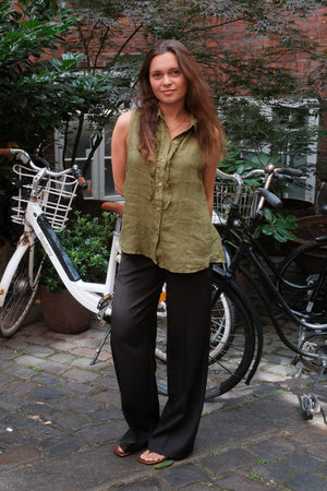 Mio Linne Topp - Olive