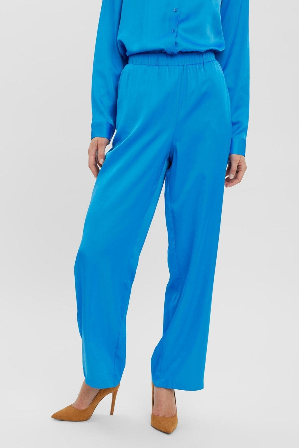 Natalia Högmidjade Byxor - Munter