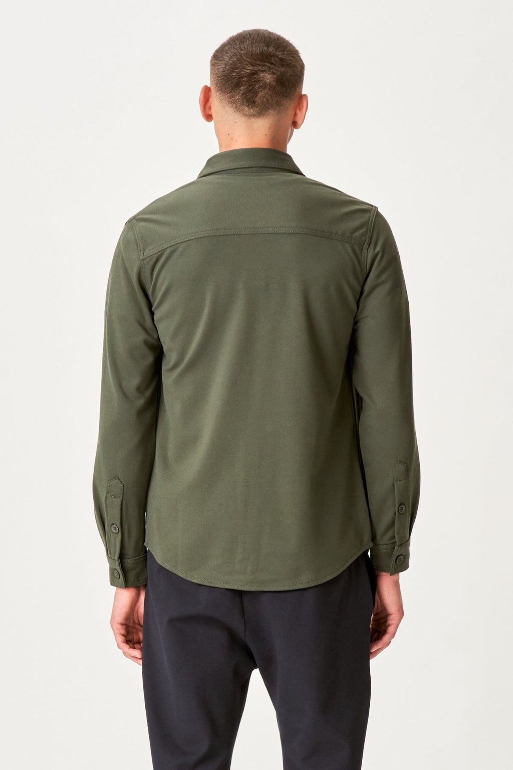 Performance Regular Overshirt - Mörk Oliv