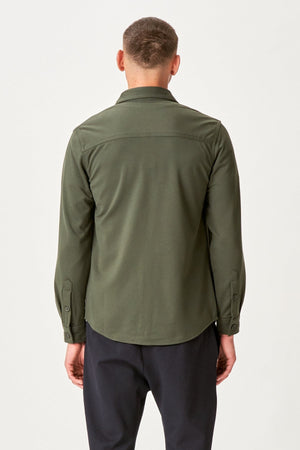 Performance Regular Overshirt - Mörk Oliv