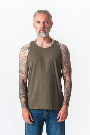 Basic Tanktopp - Armygrön