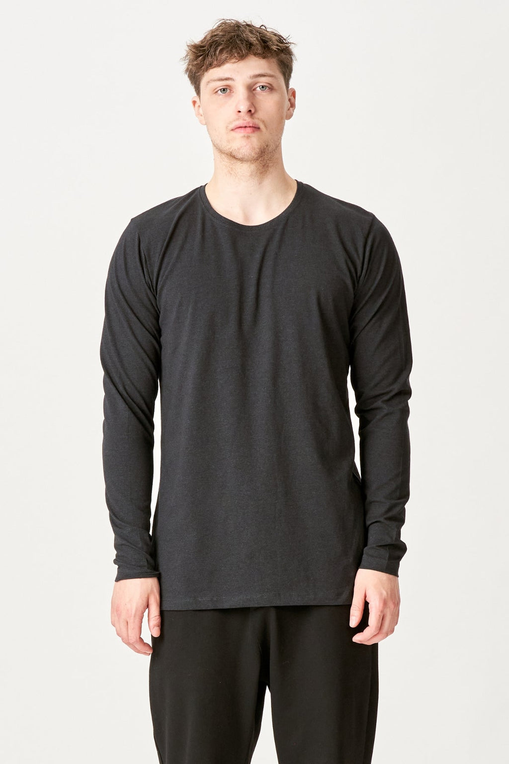 Långärmad  Muscle Tee - Mörkgrå
