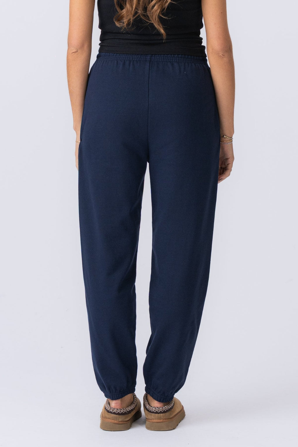 Basic Sweatpants - Blue Marinblå dam