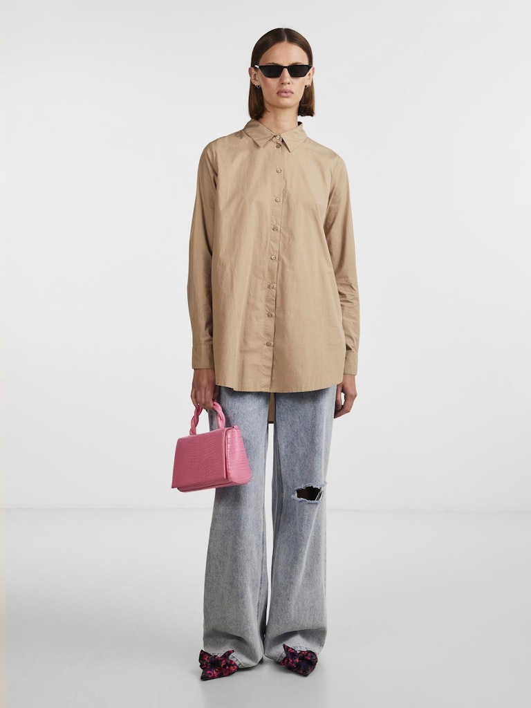 Jiva Långärmad Skjorta - Silver Mink