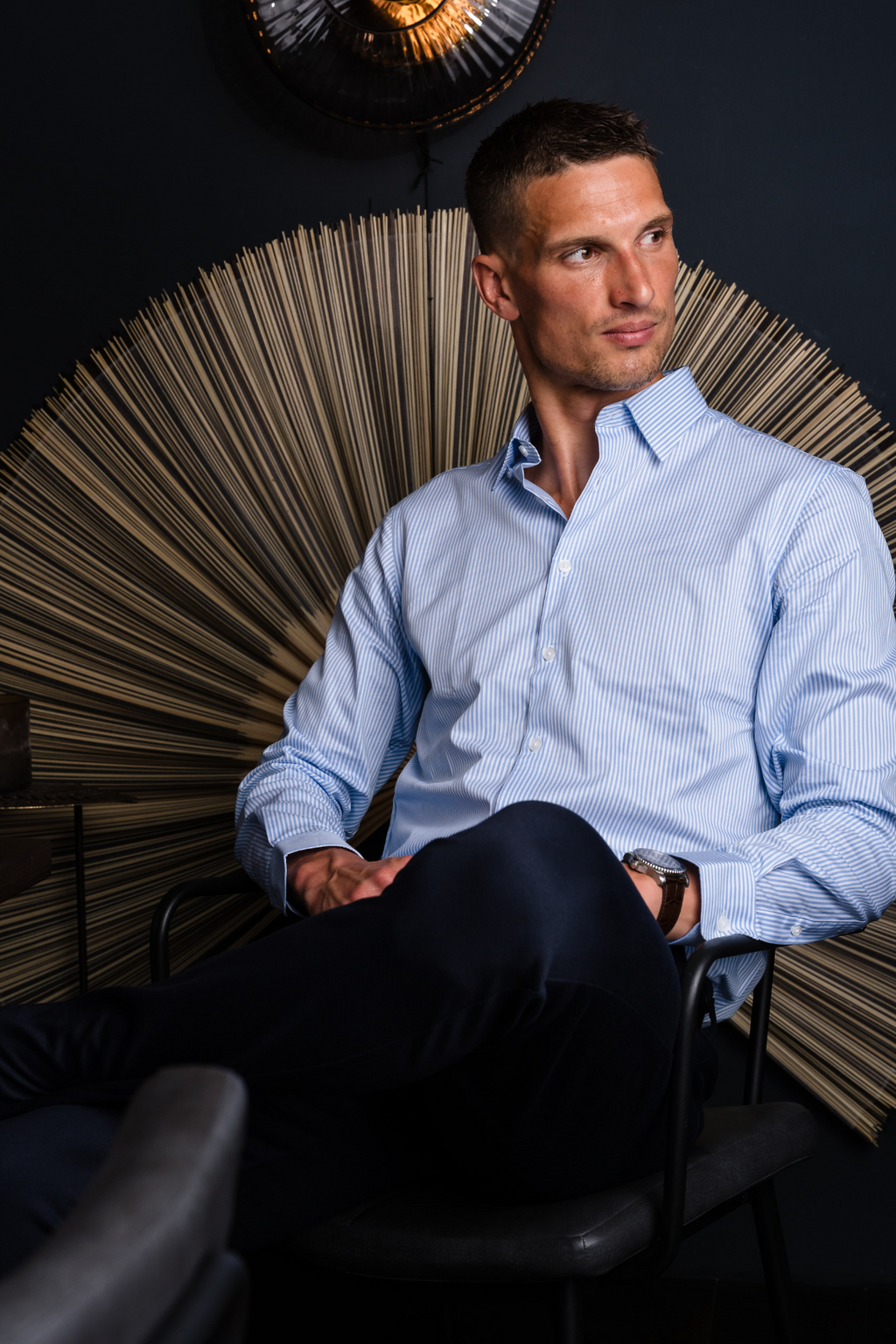 Originalet Performance Skjorta - Ljusblå/vit