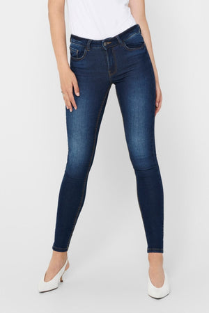 Performance Jeans - Blå denim (mid waist)