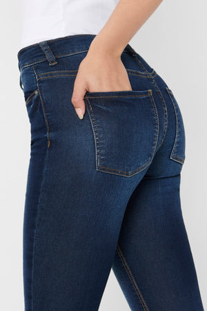 Performance Jeans - Blå denim (mid waist)