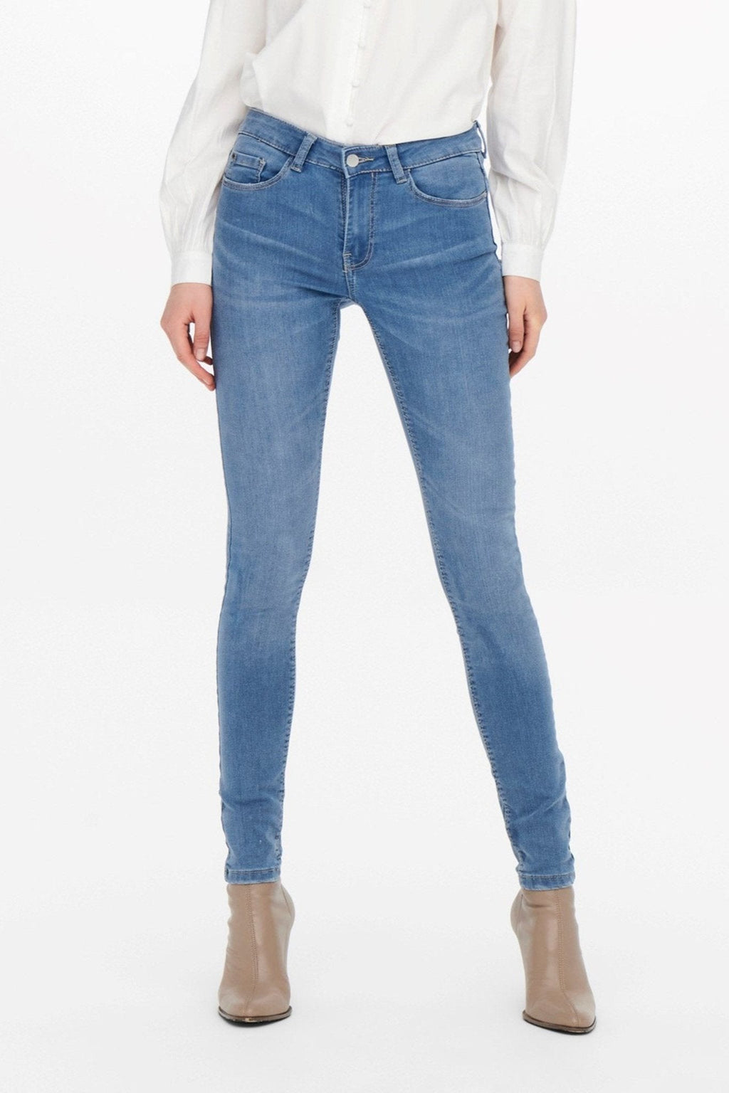 Performance Jeans - Ljusblå (Mid Waist)