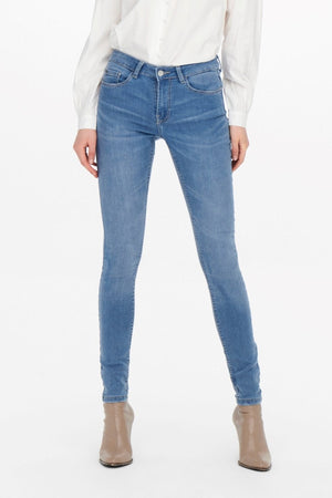 Performance Jeans - Ljusblå (Mid Waist)