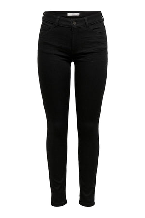 Performance Jeans - Svart (mid waist)