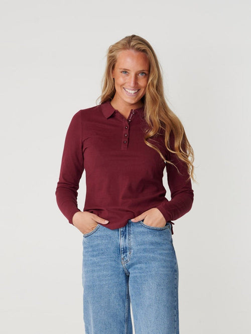 Polo Shirt - Burgundy - TeeShoppen - Rød