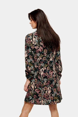 Printad SKJORTKLÄNNING - Svart