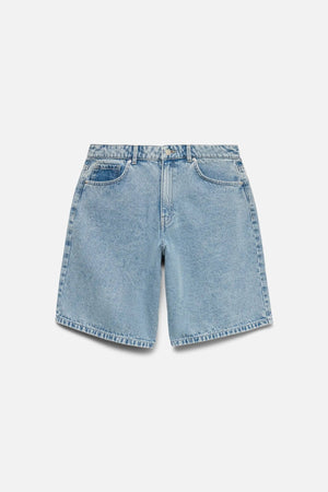 Kath Långa Jeansshorts - Light Blue Denim