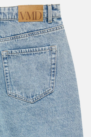 Kath Långa Jeansshorts - Light Blue Denim