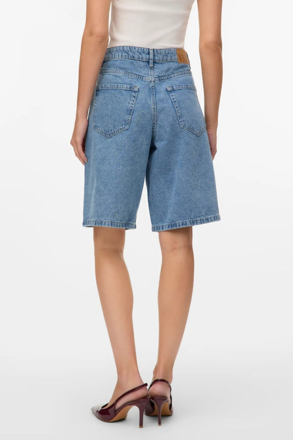 Kath Långa Jeansshorts - Light Blue Denim