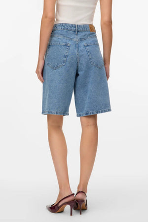 Kath Långa Jeansshorts - Light Blue Denim